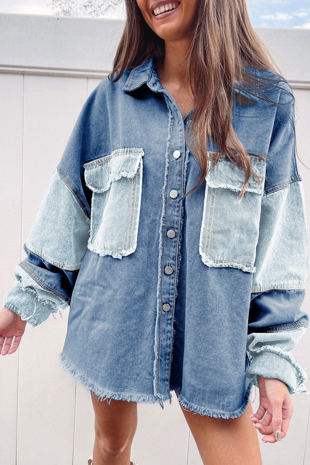 Missguided patchwork shop denim jacket