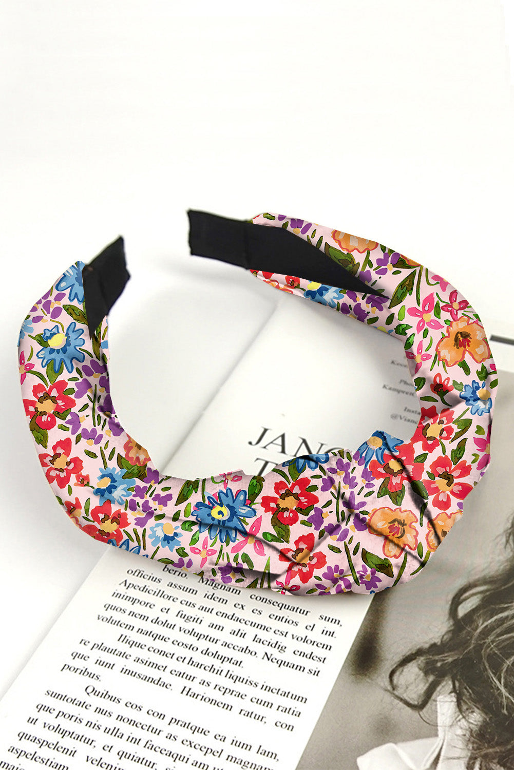 Multicolor Sweet Floral Bow Knotted Headband 14*18cm