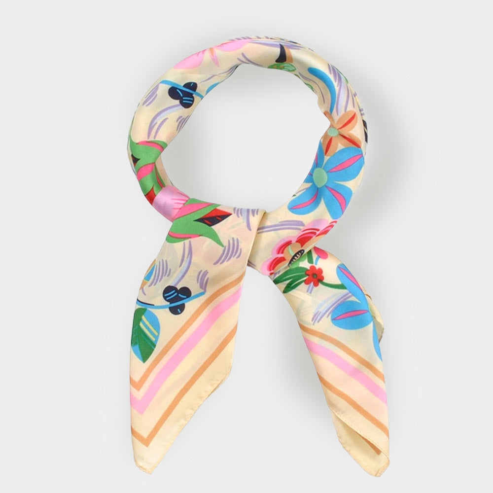 Flower Power Satin Scarf