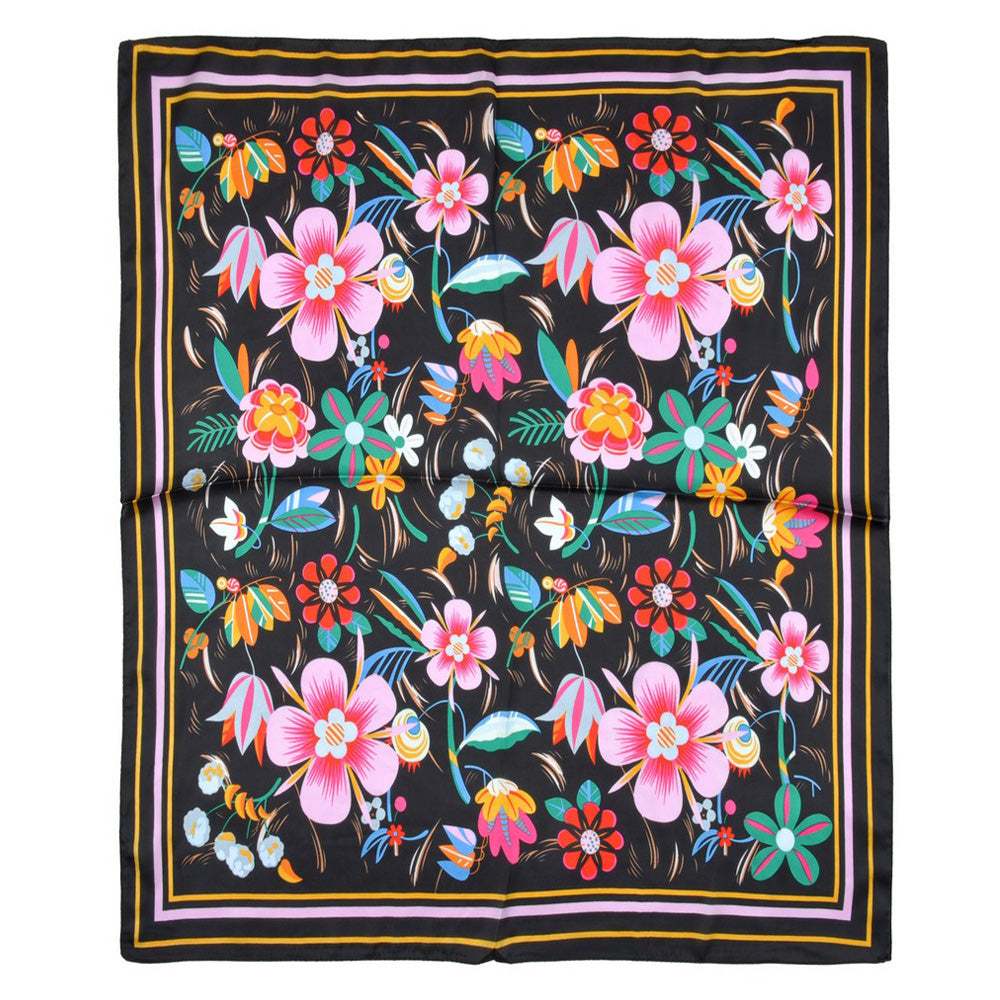 Flower Power Satin Scarf