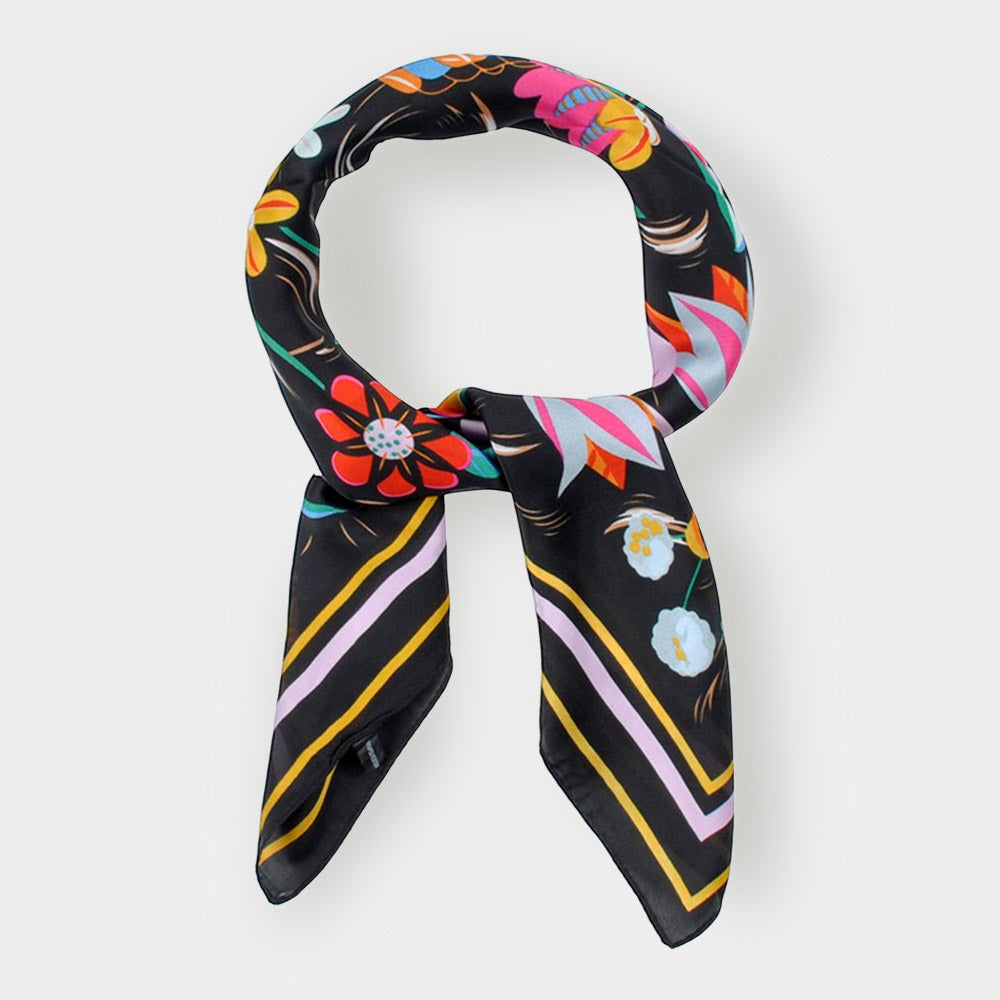 Flower Power Satin Scarf