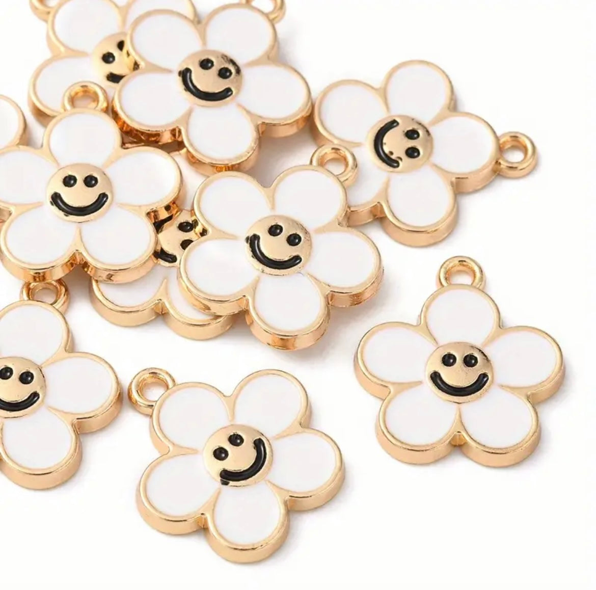 Smiley Flower Charm