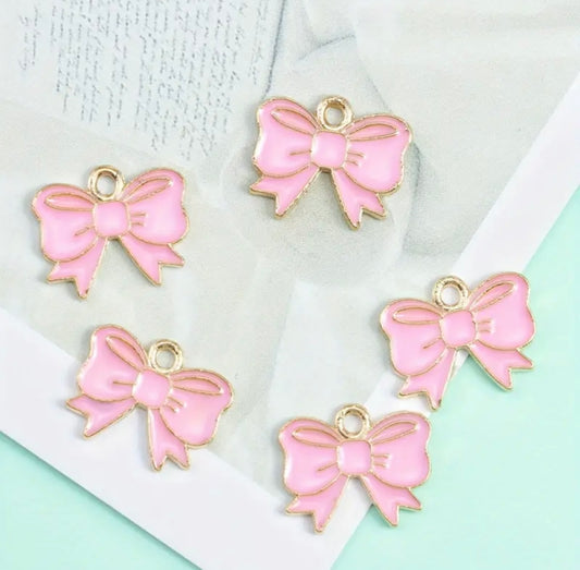 Pink Bow Charms