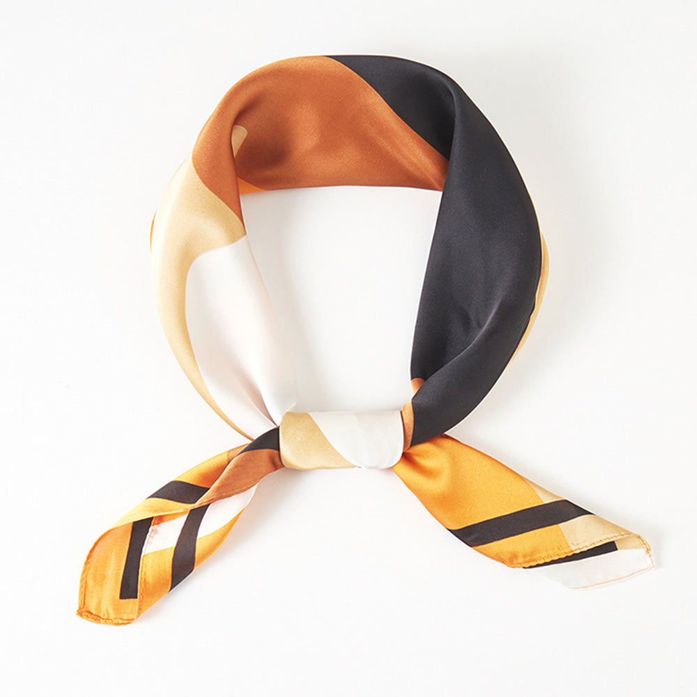 Geo Print Satin Scarf