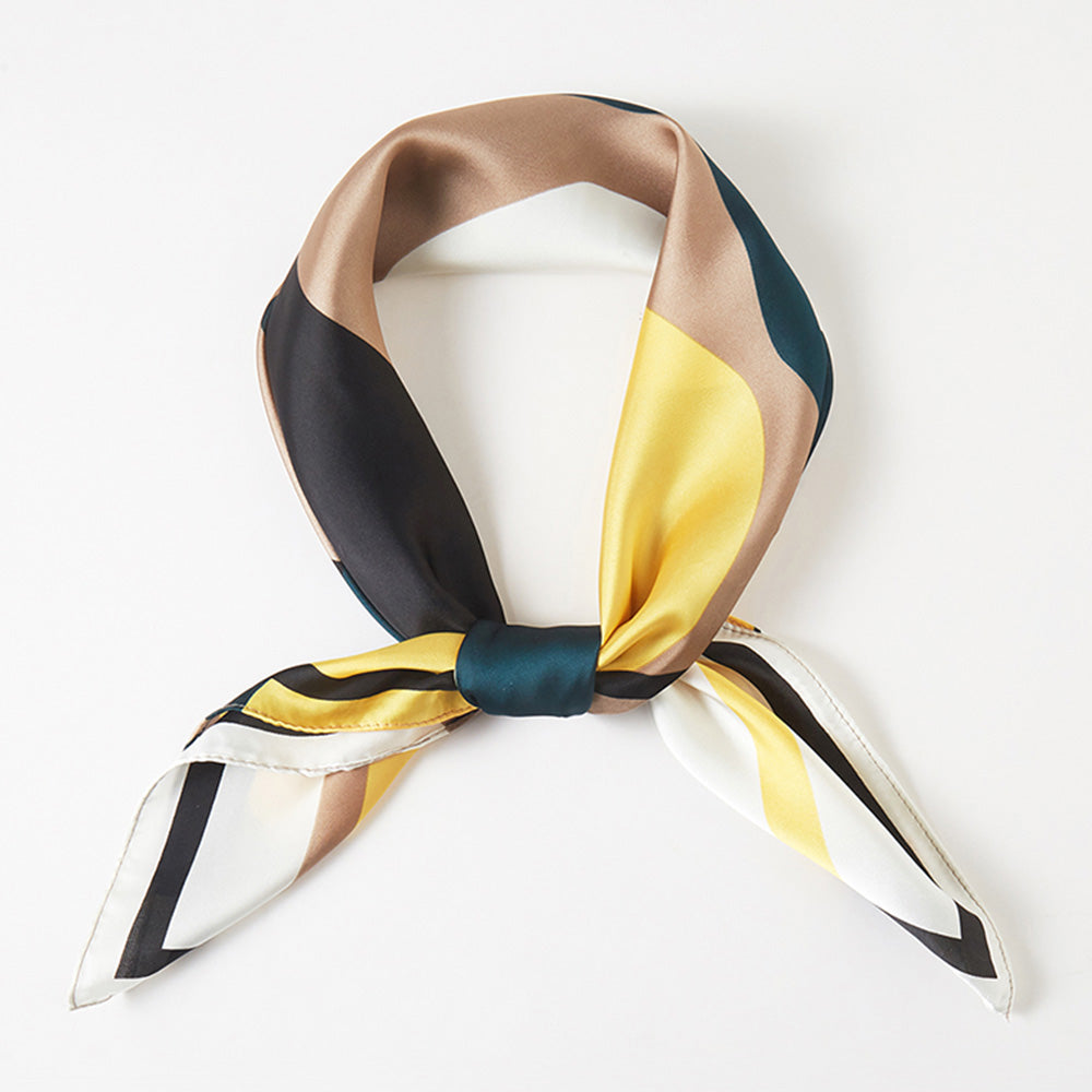 Geo Print Satin Scarf