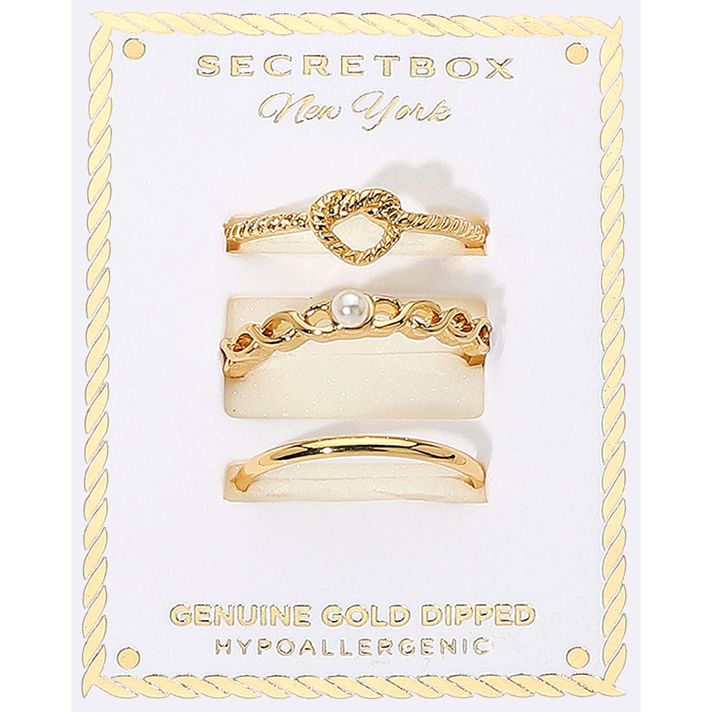 Tied Ring Stack by Secret Box