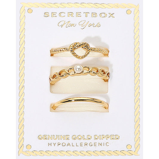 Tied Ring Stack by Secret Box