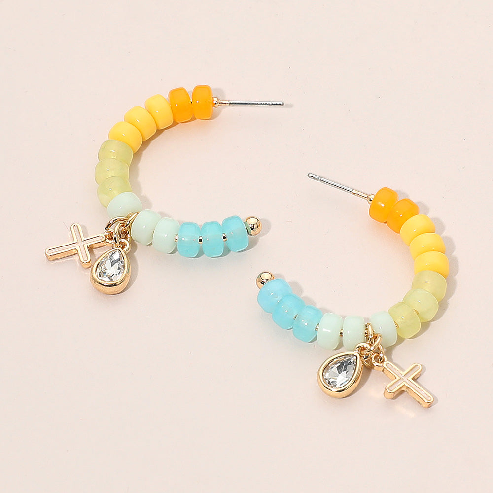 Beaded Baby Hoops