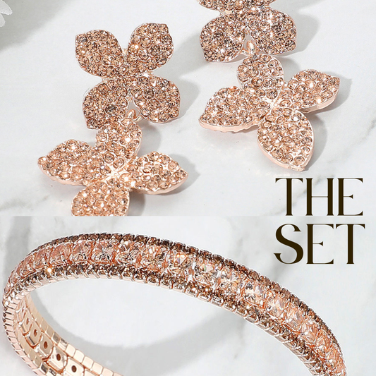 Flower Girl Earring & Bracelet Set