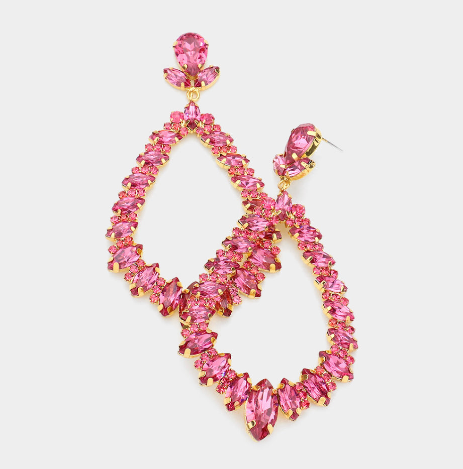 Pink Drop Earring